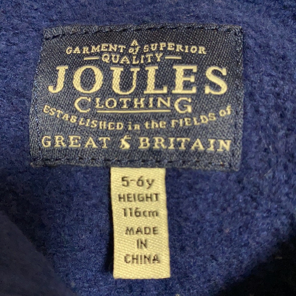 Joules Clothing Half-Zip Kids Sweatshirt Sz 5/6y - Picture 5 of 7